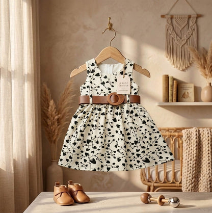 Robe Fille Élégante à Motifs Cœurs