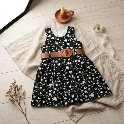 Robe Fille Élégante à Motifs Cœurs