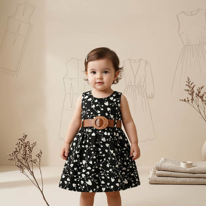 Robe Fille Élégante à Motifs Cœurs